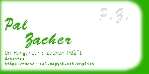 pal zacher business card